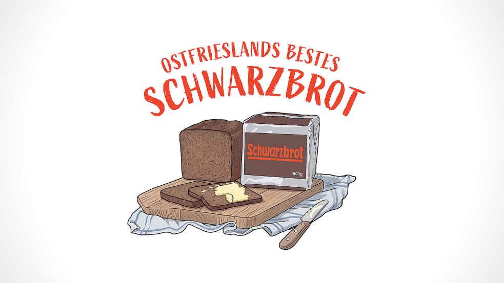 Schwarzbrot hat einen festen Platz auf dem Esstisch vieler Ostfriesinnen und Ostfriesen. Grafik: Thorben Malchus