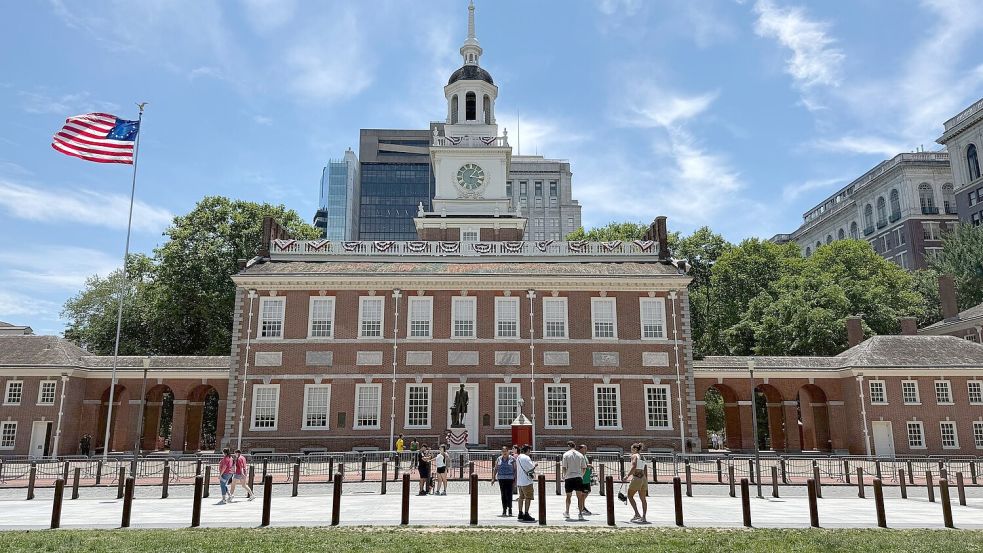Die Unabhängigkeitserklärung wurde in der Independence Hall in Philadelphia unterzeichnet. Foto: Franziska Spiecker/dpa