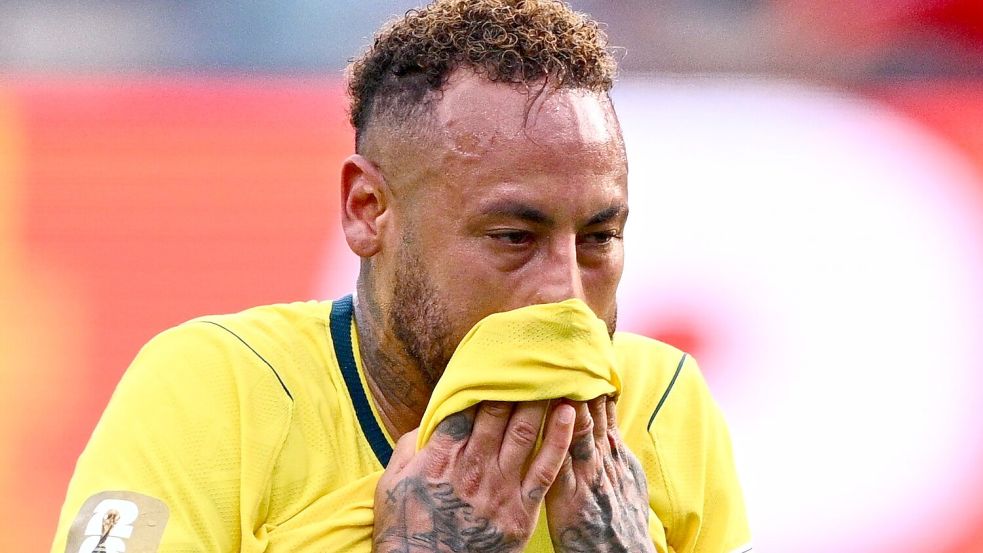 Tränenreiches Ende: Für Brasilien und Neymar ist Schluss bei der WM. Foto: Tom Weller/dpa
