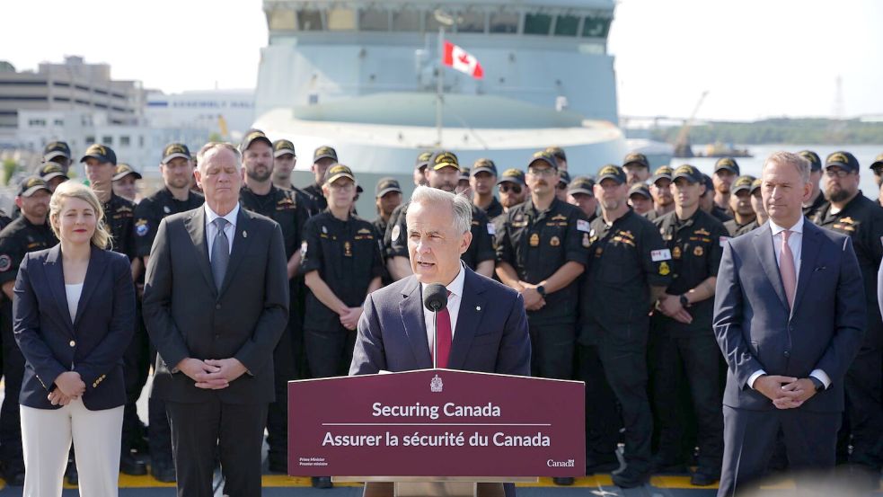 Kanadas Premier Carney verkündete die Entscheidung auf einer Militärbasis in Halifax. Foto: Darren Calabrese