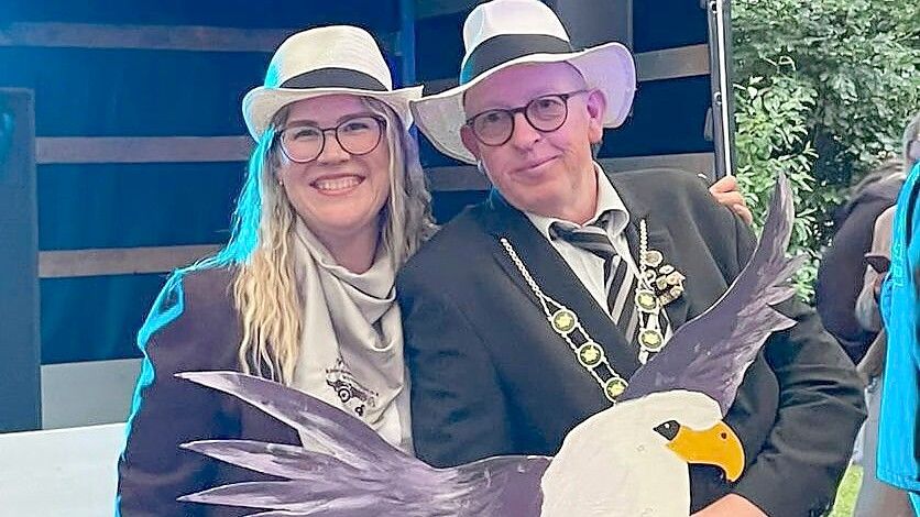König Jürgen Pahl und seine Königin Carolin Thiel. Foto: Christian Kroker