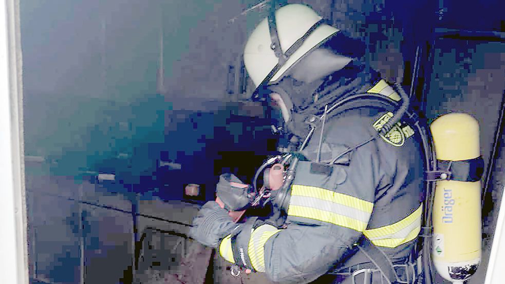 Die Feuerwehr rückte am Donnerstagmorgen aus. Foto: Ewald Spengel/Feuerwehr Weener