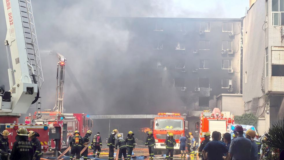 Bei dem Feuer soll es eine erhebliche Zahl an Opfern gegeben haben. Foto: Zheng Liang