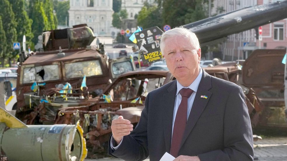 Graham war am Freitag noch in Kiew, wo er auch Präsident Selenskyj traf. (Archivbild) Foto: Efrem Lukatsky