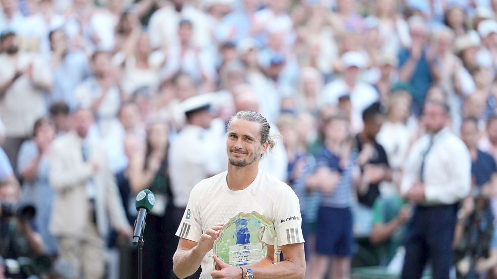 Alexander Zverev ist zufrieden mit einem „fantastischen Turnier“. Foto: Kirsty Wigglesworth
