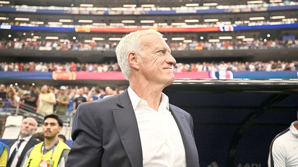 Mit 26 WM-Spielen ist Didier Deschamps Rekord-Trainer. Foto: Tom Weller/dpa