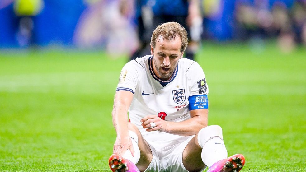 Harry Kane trauert über das Scheitern im Halbfinale. Foto: Tom Weller