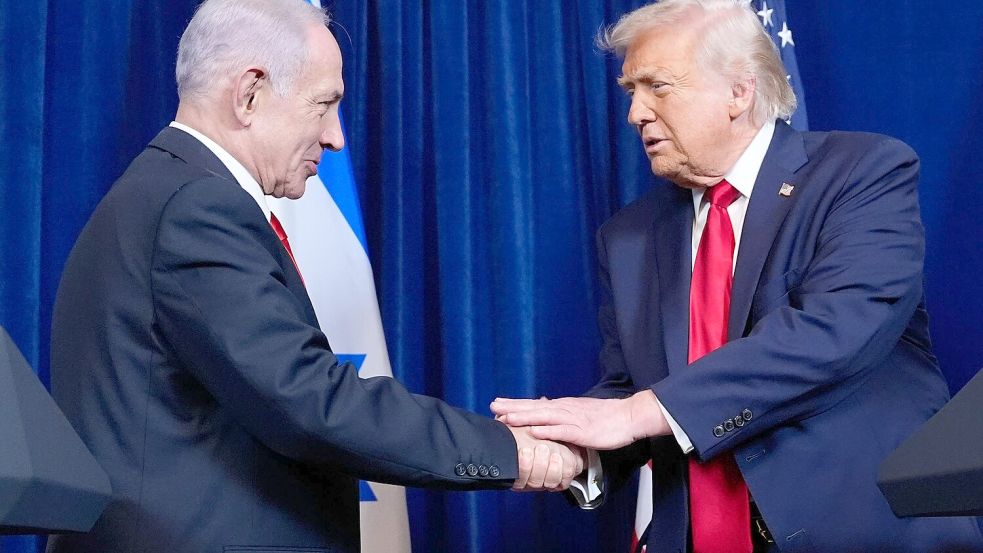Donald Trump stellt sich dem Szenario einer Festnahme Netajahus in den USA strikt entgegen. (Archivbild) Foto: Alex Brandon/AP/dpa