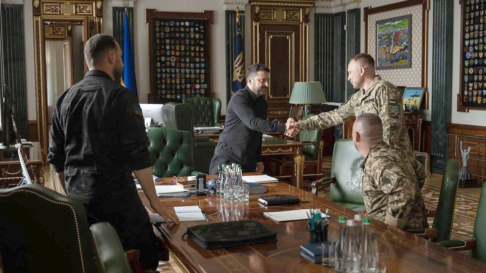 Präsident Selenskyj hat einen neuen Oberkommandierenden ausgesucht. Foto: Uncredited