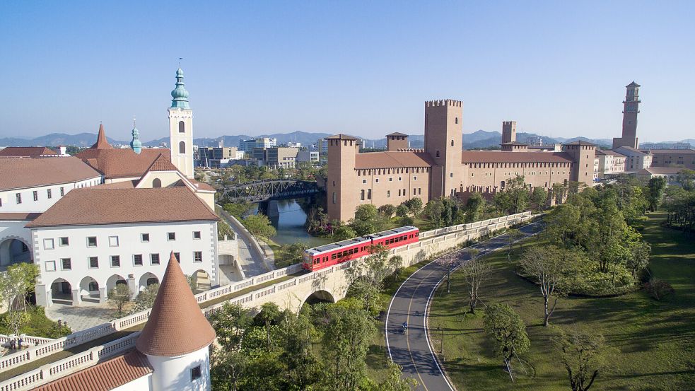 Huawei hat auf seinem Campus einen Teil Europas nachgebaut. Foto: Huawei