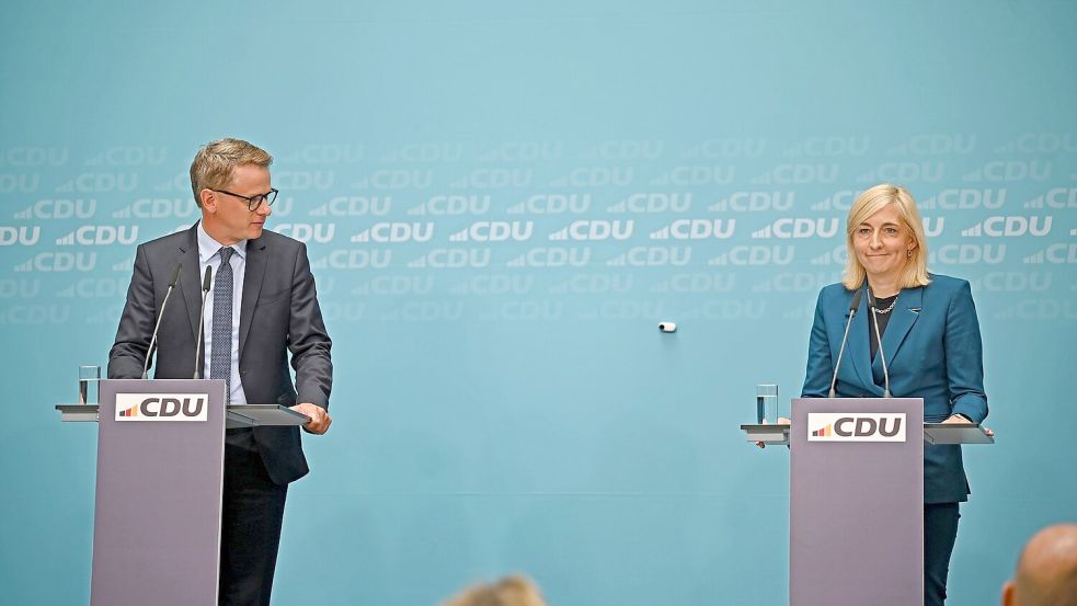 Sollen Gesundheitsminister und Kanzleramtsministerin werden: Linnemann und Warken. Foto: Helena Dolderer