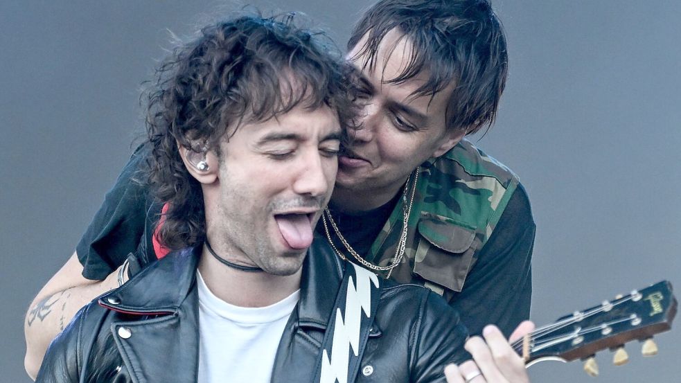 Albert Hammond Jr. und Julian Casablancas 2022 in Berlin. (Archivbild) Foto: Britta Pedersen