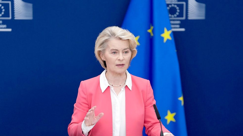 EU-Kommissionspräsidentin Ursula von der Leyen hatte sich zuletzt klar für strengere Regeln in den sozialen Netzwerken zum Kinder- und Jugendschutz ausgesprochen. (Archivbild) Foto: Marius Burgelman