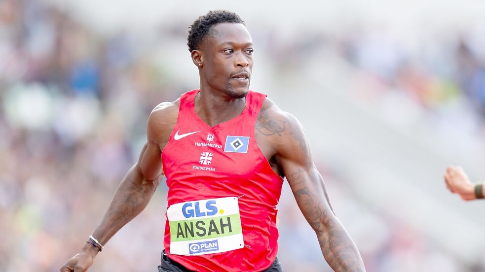 Wird trotz eines Nada-Verfahrens bei den deutschen Meisterschaften antreten: 100-Meter-Rekordler Owen Ansah. (Archivbild) Foto: Sven Hoppe