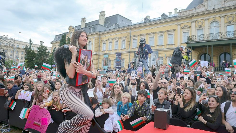 Die Willkommensfeier für die ESC-Siegerin Dara in Sofia am 19. Mai war groß. (Archivbild) Foto: Valentina Petrova