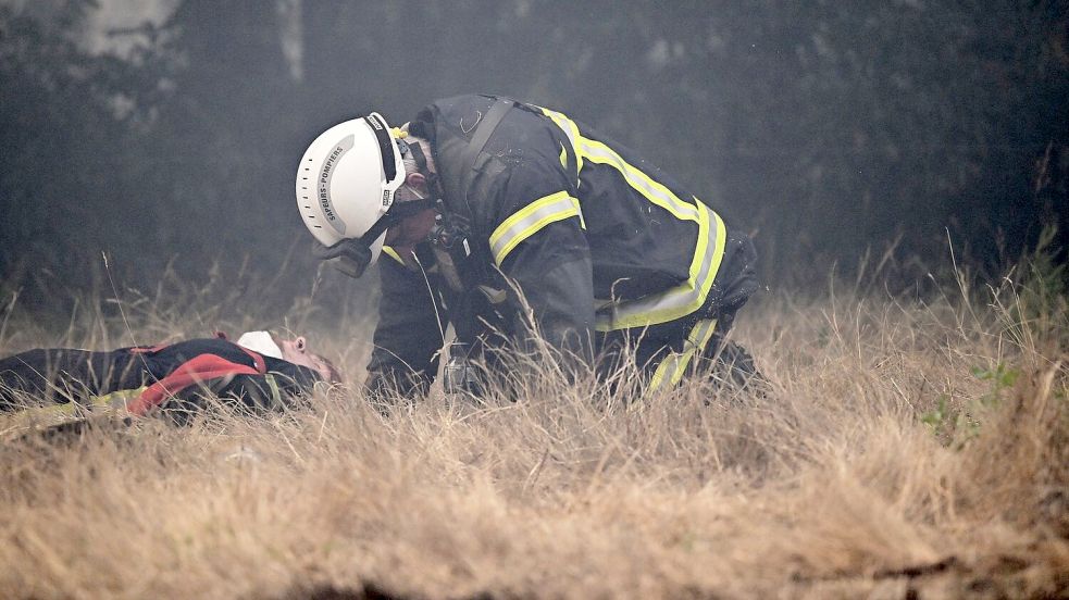 Im Waldbrandgebiet an der französischen Atlantikküste entspannt sich die Lage. Foto: Emma Da Silva