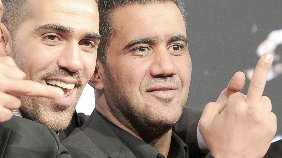 Die Zeiten, in denen Rapper Bushido (l) und Arafat Abou-Chaker Seite an Seite im Rampenlicht standen, sind lange vorbei. (Archivbild) Foto: Jens Kalaene