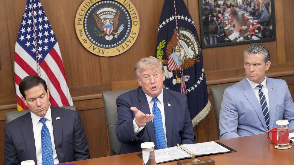 US-Präsident Trump hat nach eigenen Worten nicht mit FIFA-Chef Infantino über die Investorenpläne gesprochen. Foto: Jacquelyn Martin