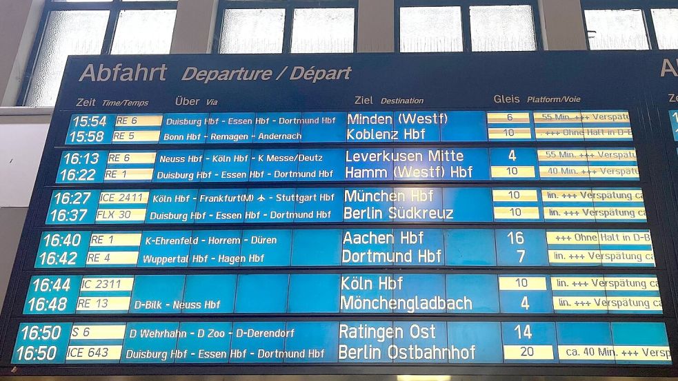 Die Pünktlichkeit im Fernverkehr der Bahn war im Juli genauso niedrig wie im Juni. (Symbolbild) Foto: Arne Meyer/dpa