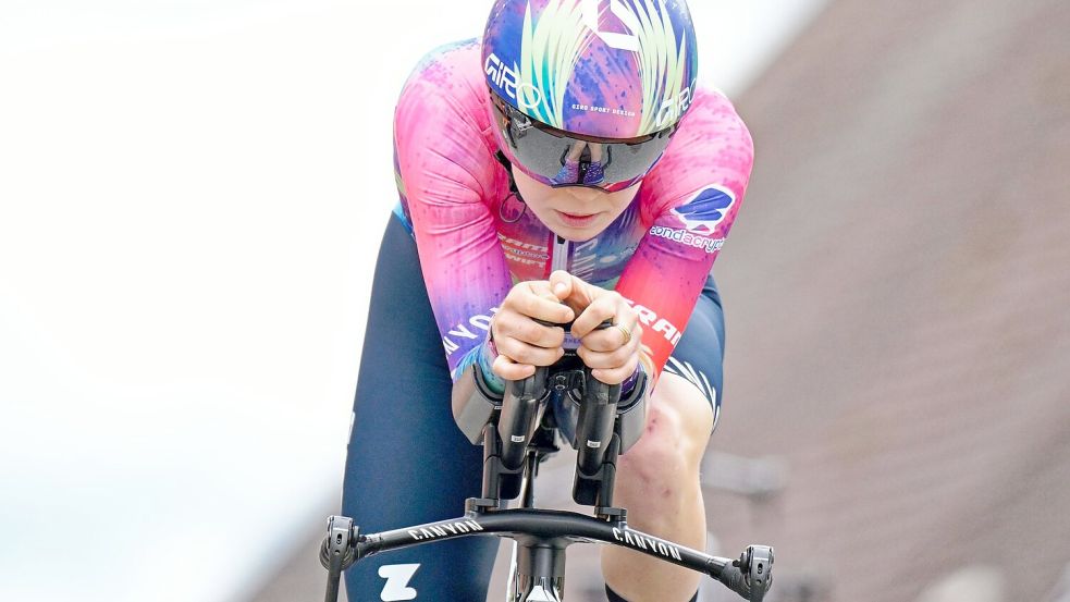Antonia Niedermaier hat bei der Tour de France der Frauen im Zeitfahren die Top Ten verpasst. (Archivbild) Foto: Uwe Anspach