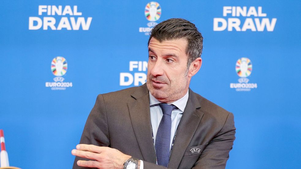 Luis Figo hat von Gianni Infantino die Schnauze voll. (Archivbild) Foto: Christian Charisius