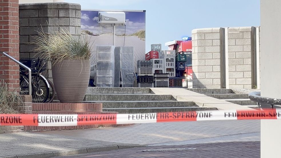 Ein Lokal auf Norderney wurde am Mittwoch vorsorglich geräumt. Foto: Feuerwehr Norderney