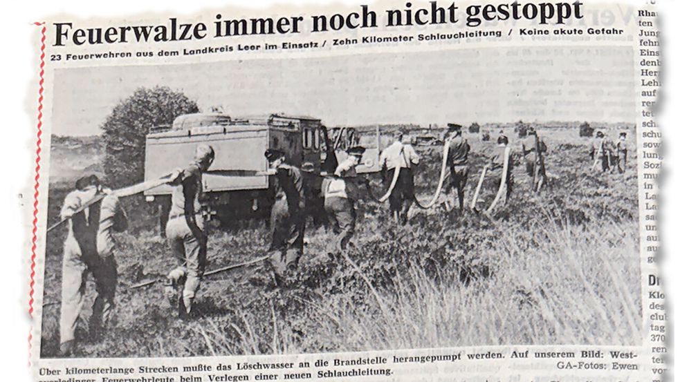 So berichtete der GA über den Moorbrand 1976.