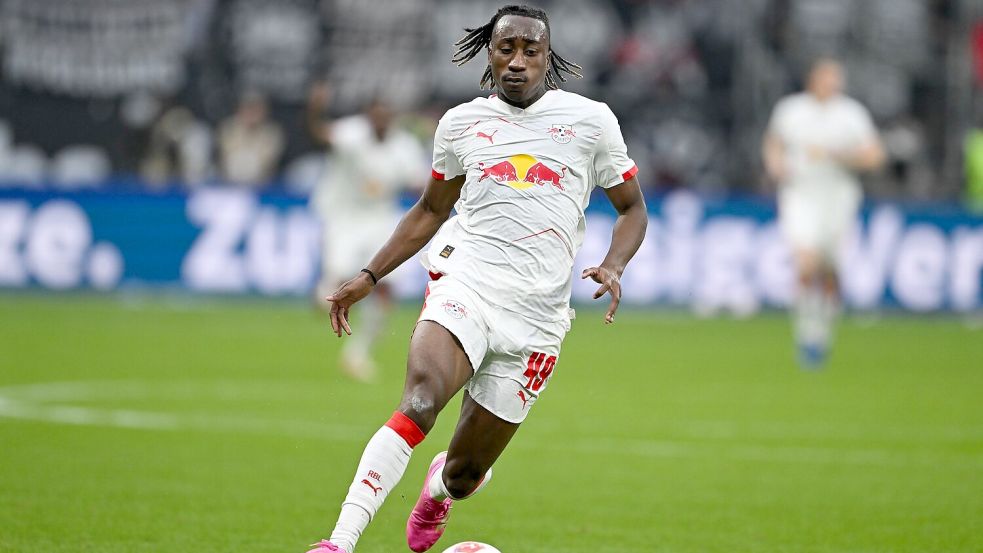 Yan Diomande verlässt RB Leipzig nach einem Jahr schon wieder. (Archivbild) Foto: Florian Wiegand