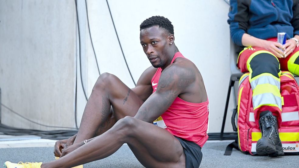 Könnte bald vor einer langen Sperre stehen: Sprinter Owen Ansah. (Archivbild) Foto: Sven Hoppe