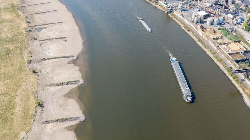 Das Niedrigwasser im Rhein bereitet der Schifffahrt große Probleme. (Archivbild) Foto: Christoph Reichwein