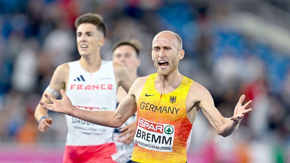 Florian Bremm hat bei der Leichtathletik-EM in Birmingham Silber über 5.000 Meter geholt. Foto: Sven Hoppe