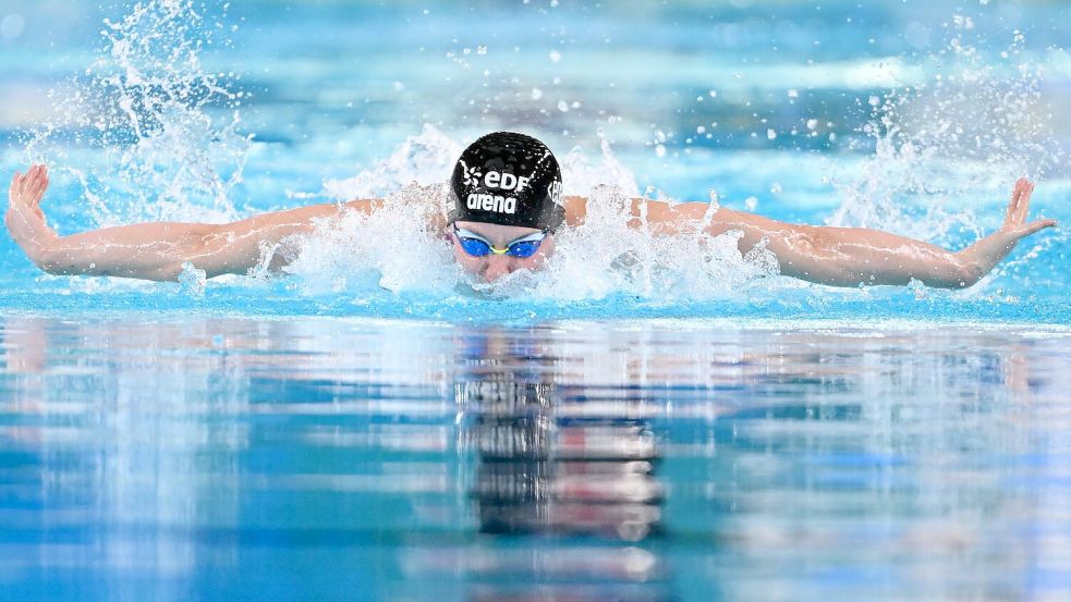 Angelina Köhler gewann Silber über 100 Meter Schmetterling. Foto: Emma Da Silva
