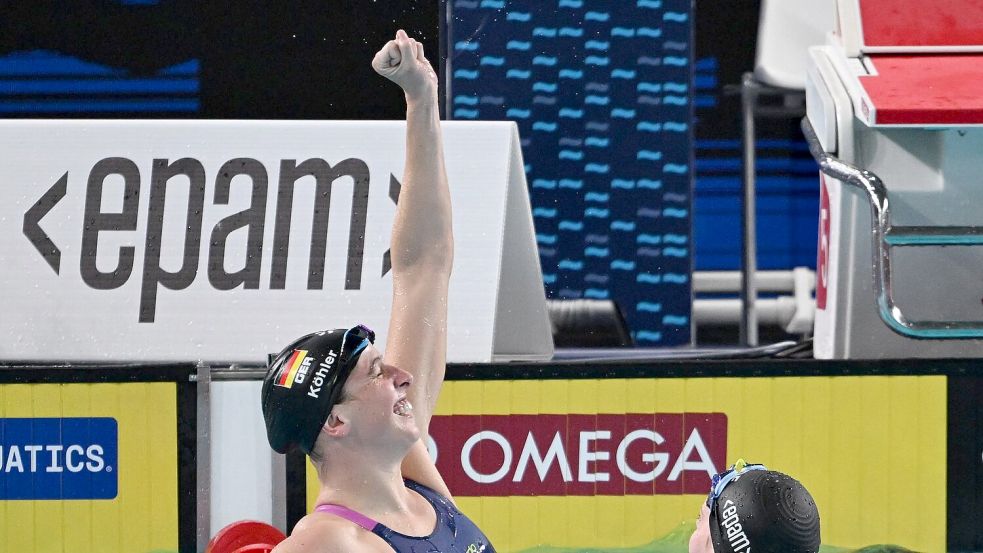 Angelina Köhler jubelte ausgelassener als die Siegerin. Foto: Emma Da Silva