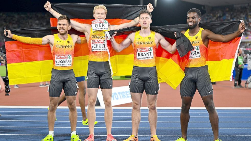 Silber für die Staffel. Foto: Sven Hoppe