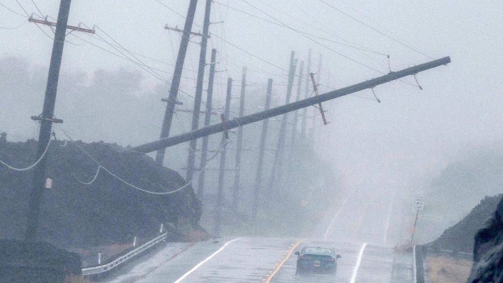 Noch bis in die Nacht ist auf Big Island mit Windböen in Hurrikanstärke zu rechnen. Foto: Stephen Lam