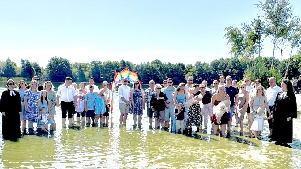 Zehn Kinder wurden beim ersten gemeinsamen Tauffest der Kirchengemeinden am See getauft. Fotos: Andreas Engel/Kirchenkreis