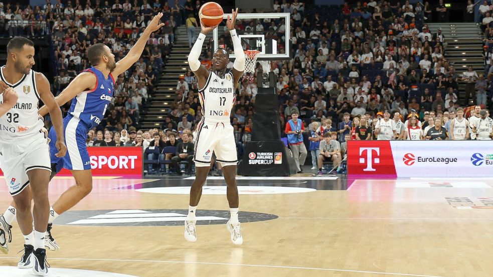 Dennis Schröder und Co. hatten viel Spaß beim Supercup. Foto: Matthias Stickel