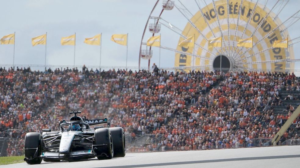 Von der Pole zum Sieg im Sprint: Mercedes-Pilot George Russell. Foto: Patrick Post