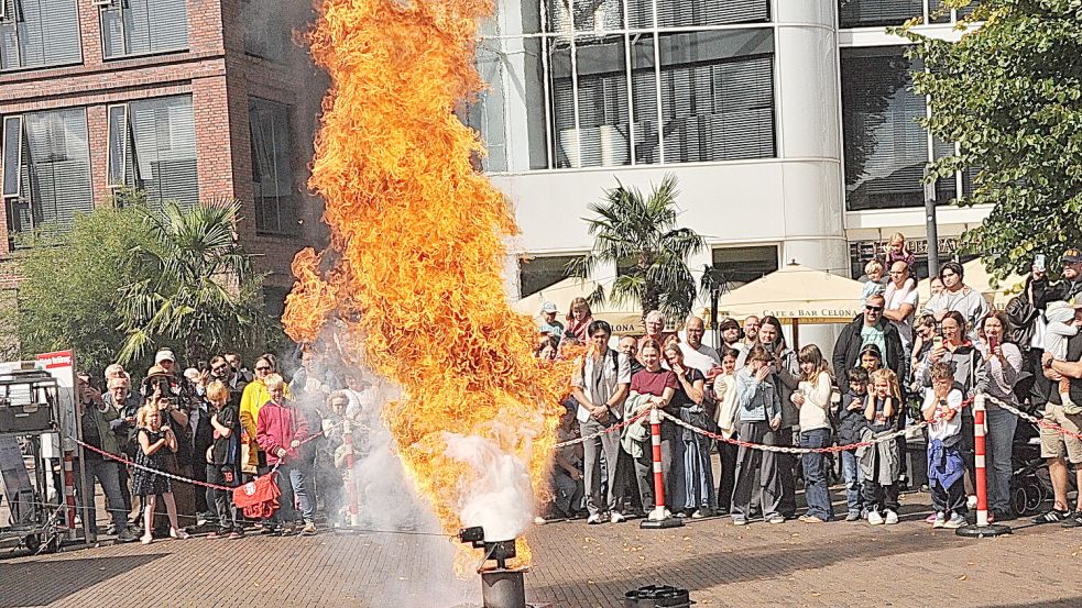 Beim Blaulichttag gab es in Leer auch Vorführungen. Foto: Bodo Wolters