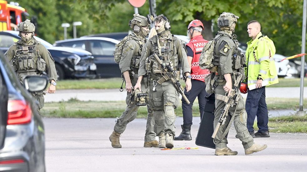 Die Tat versetzte die kleine Stadt in einen Schockzustand. Foto: Fredrik Sandberg/TT News Agency/