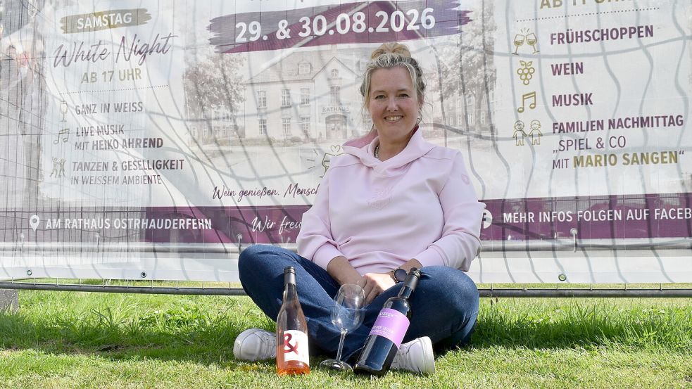 Organisatorin Silvia Trey freut sich schon auf das erste Weinfest in Ostrhauderfehn. Foto: Henrik Zein