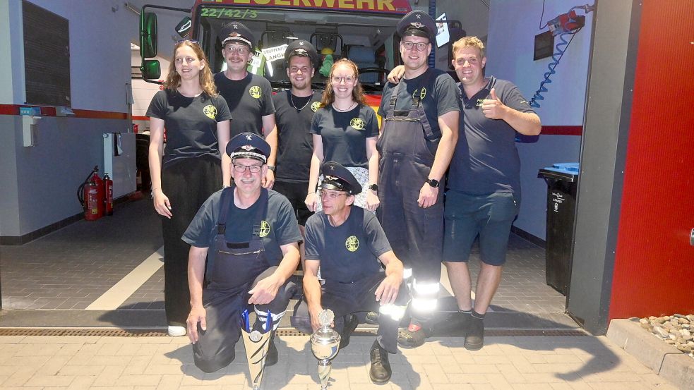 Die Wettkampfgruppe der Feuerwehr Folmhusen setzte sich Anfang August in Langholt in Langholt durch. Foto: Holger Weers