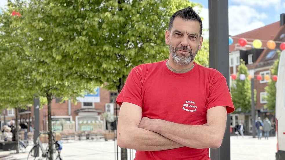 Reza Darbani: Der Emder ist stadtbekannt. Jetzt ist er wegen eines Videos in den Fokus geraten. Foto: Stephanie Schuurman/Archiv