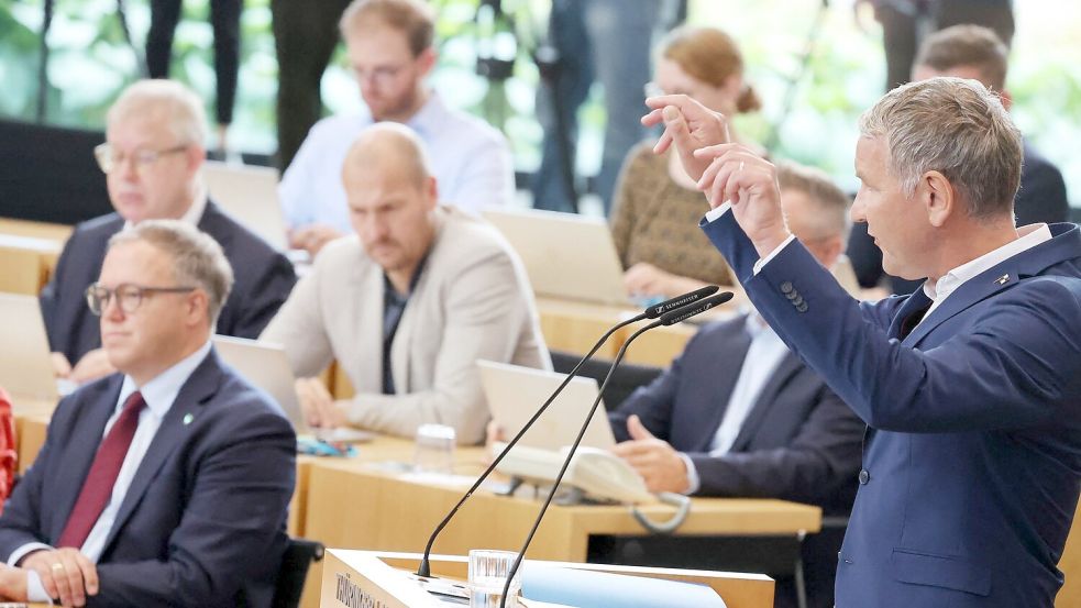 AfD-Fraktionschef Björn Höcke hat als Ministerpräsident kandidiert - und verloren. Foto: Bodo Schackow