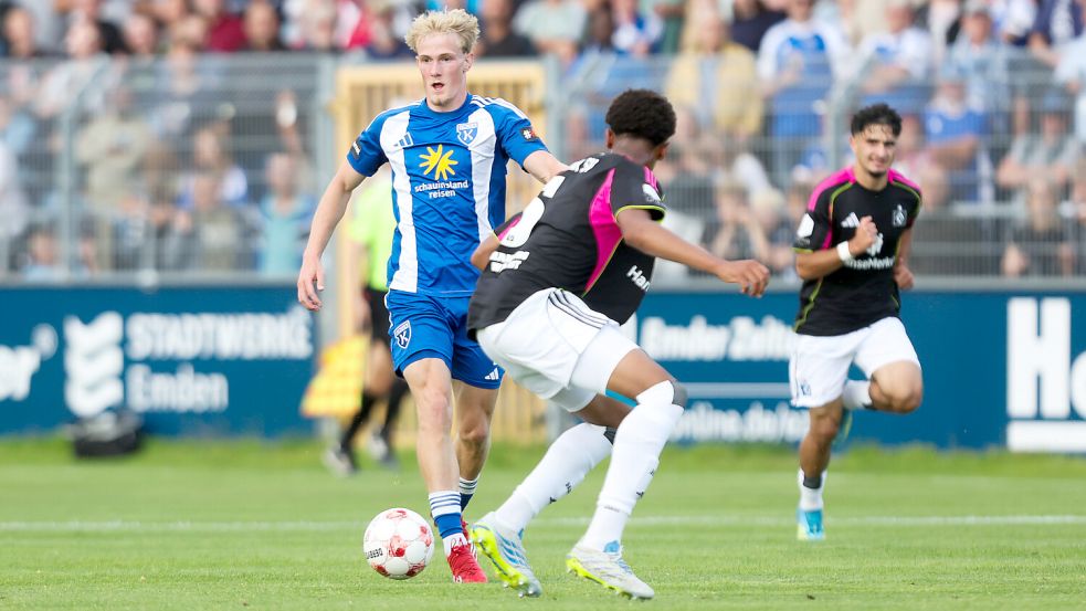 Theo Schröder trifft mit Kickers Emden auf seinen Ex-Verein Hannover 96 II. Foto: Jens Doden/Emden