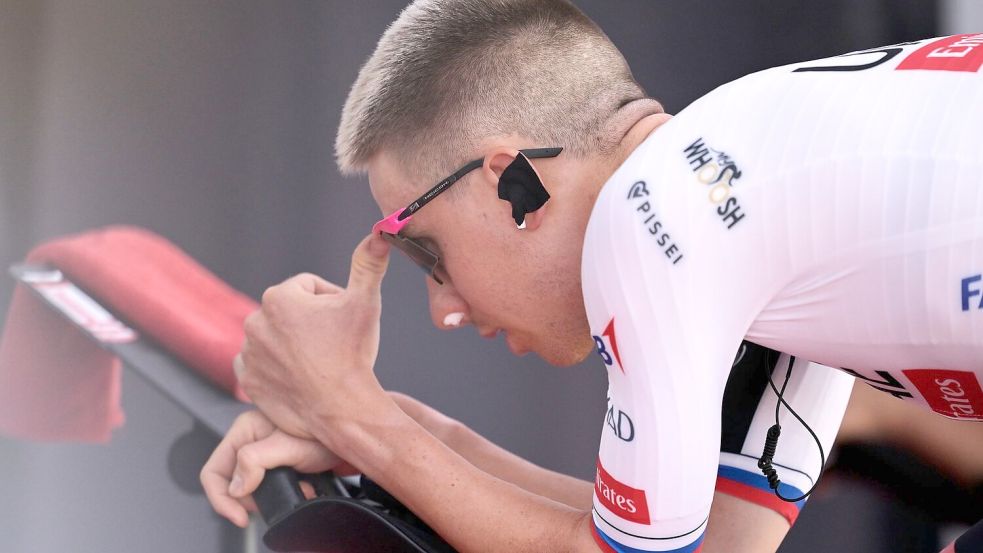 Tadej Pogacar muss nach einem Sturz bei der Vuelta aufgeben. (Archivbild) Foto: Philippe Magoni