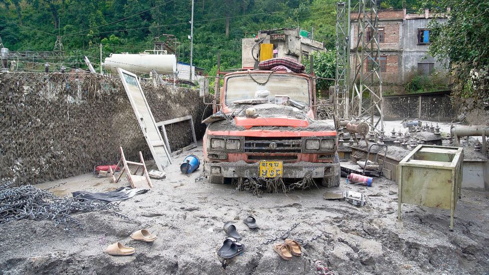 An vielen Orten richtete die Flut enorme Zerstörung an. Foto: Niranjan Shrestha