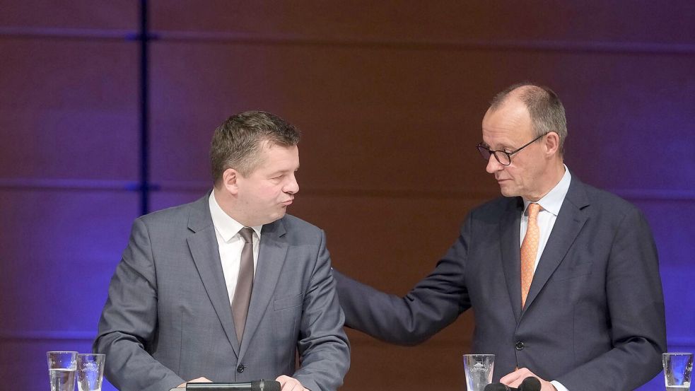 CDU-Chef Friedrich Merz kommt nach Sachsen-Anhalt, um CDU-Spitzenkandidat Sven Schulze im Wahlkampf zu unterstützen. (Archivfoto) Foto: Sebastian Willnow/dpa