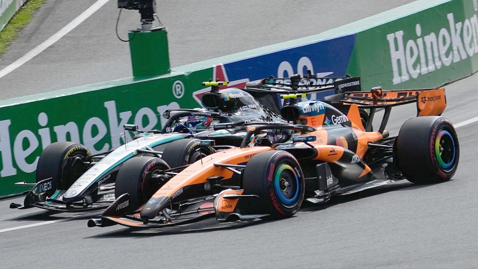 Wird es in der WM noch einmal eng zwischen Kimi Antonelli (l) und Lando Norris? (Archivbild) Foto: Darko Bandic