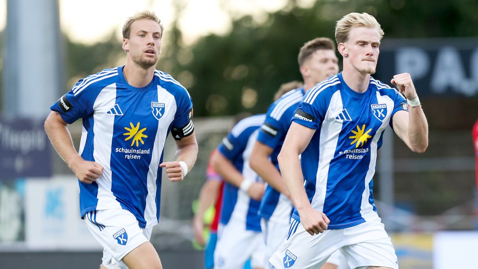Mit einem 4:2-Sieg bei Drochtersen/Assel zog Kickers Emden ins Halbfinale ein. Foto: Jens Doden/ Emden